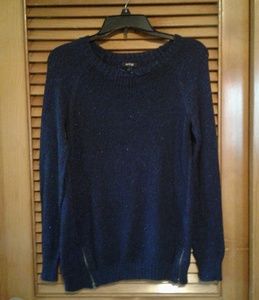 Apt 9 sparkly sweater with side zippers